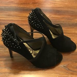 NWOT Sam Edelman black booties peep toe sz 8 M